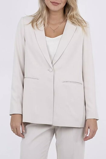 Neo Noir - Avery Woven  Blazer Ivory