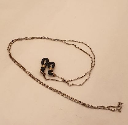 Glasögonkedja vitmetall
