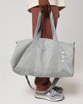 Grey Duffel bag Logo