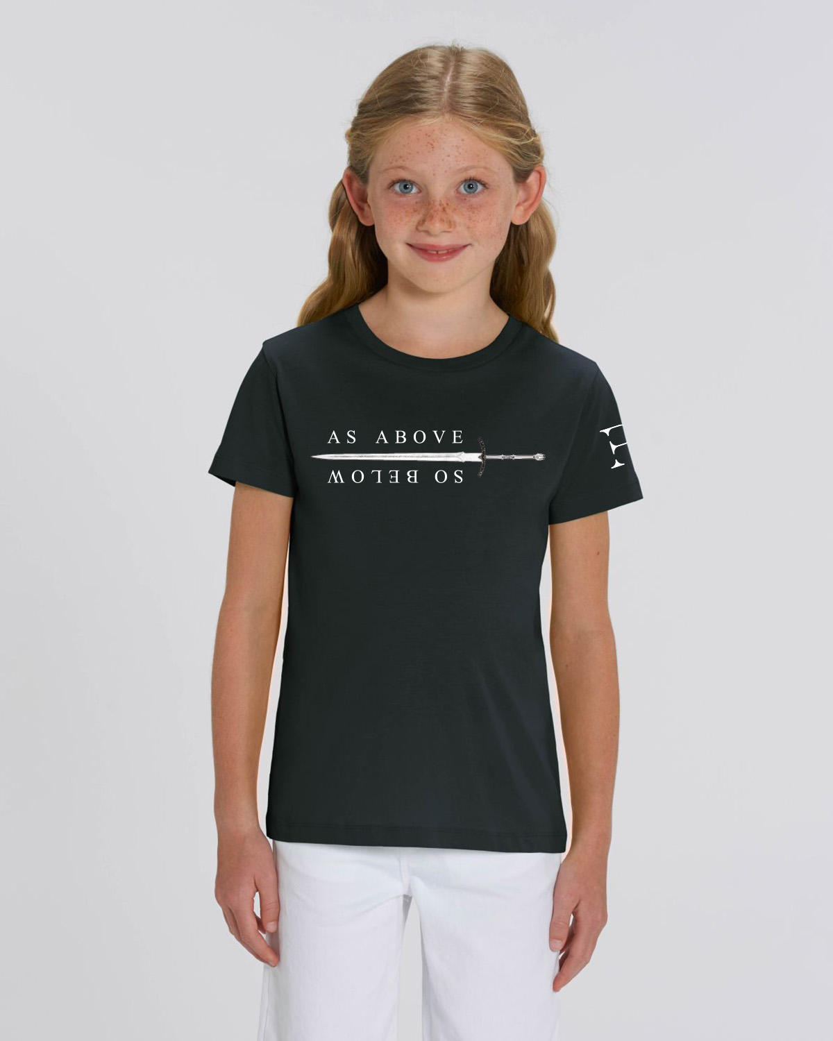 Kids Black T-shirt Sword - 2