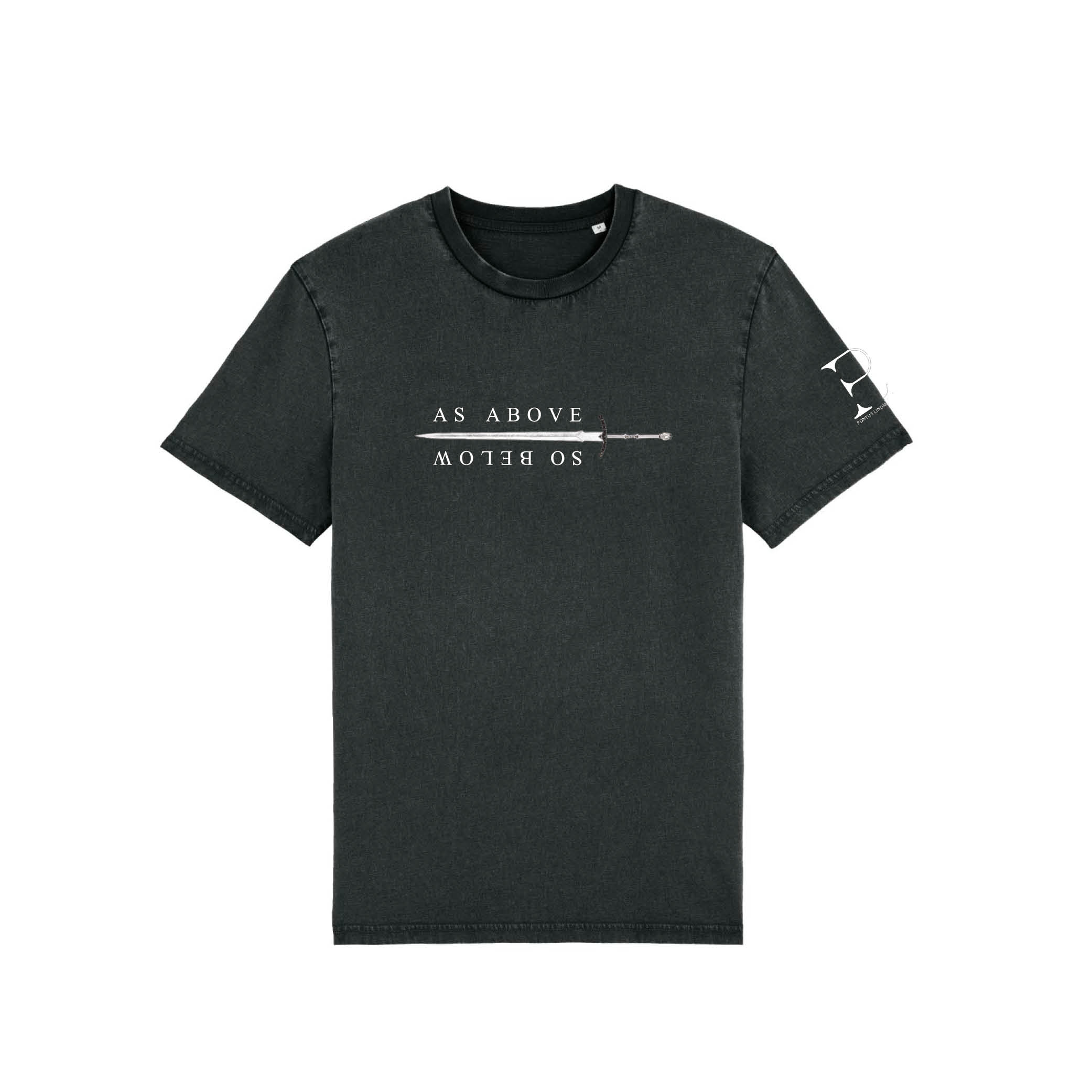 Black Vintage T-shirt Sword