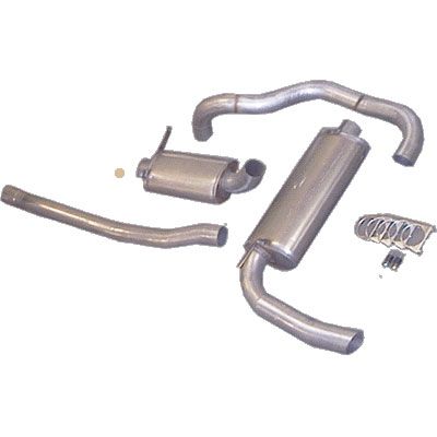 3" sportavgassystem 240 turbo. Halvsats, 2 st dämpare Rostfritt
