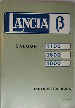 1975 Lancia Beta Saloon 1400 1600 1800 Instruction Book