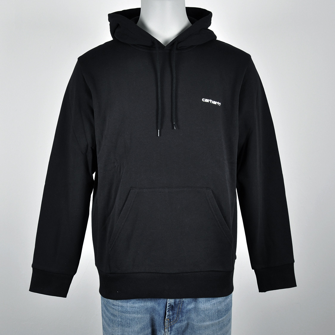 Carhartt WIP - Hooded Script Embroidery Sweat Black/White