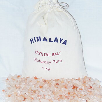 Himalaya salt i Tyg Påse  - 1 kilo 
