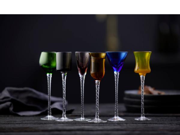 Glas London Snapsglas 18 cm 6 st Sorterade färger - 2