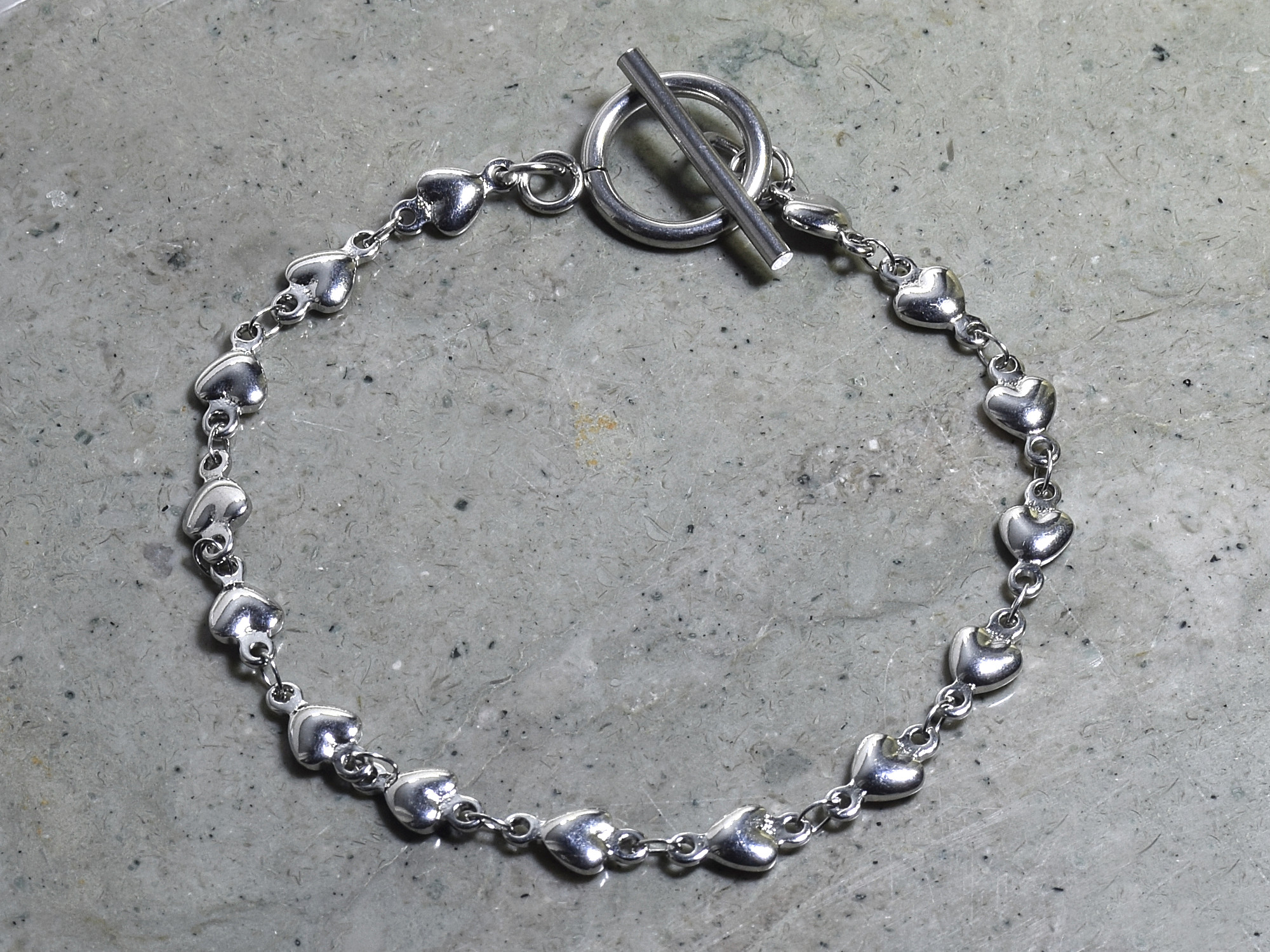 Hjärta Armband i Rostfritt Stål, Kärlek Accessoar, Hjärtan Smycke - 3