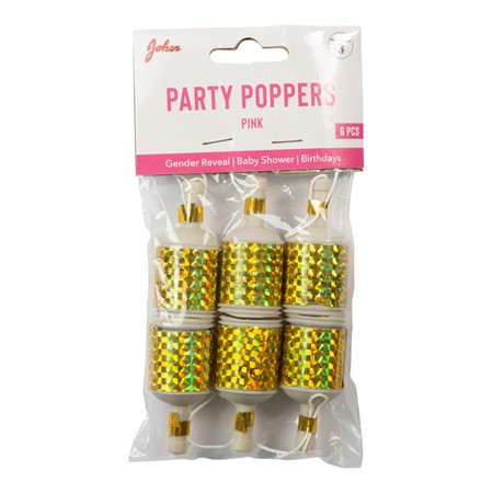PARTYPOPPERS PINK 6-P - 3
