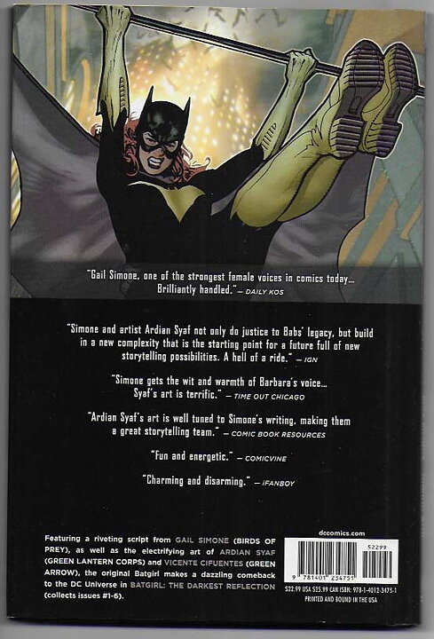 Batgirl: Volume 1 - The Darkest Reflection HC NM-
