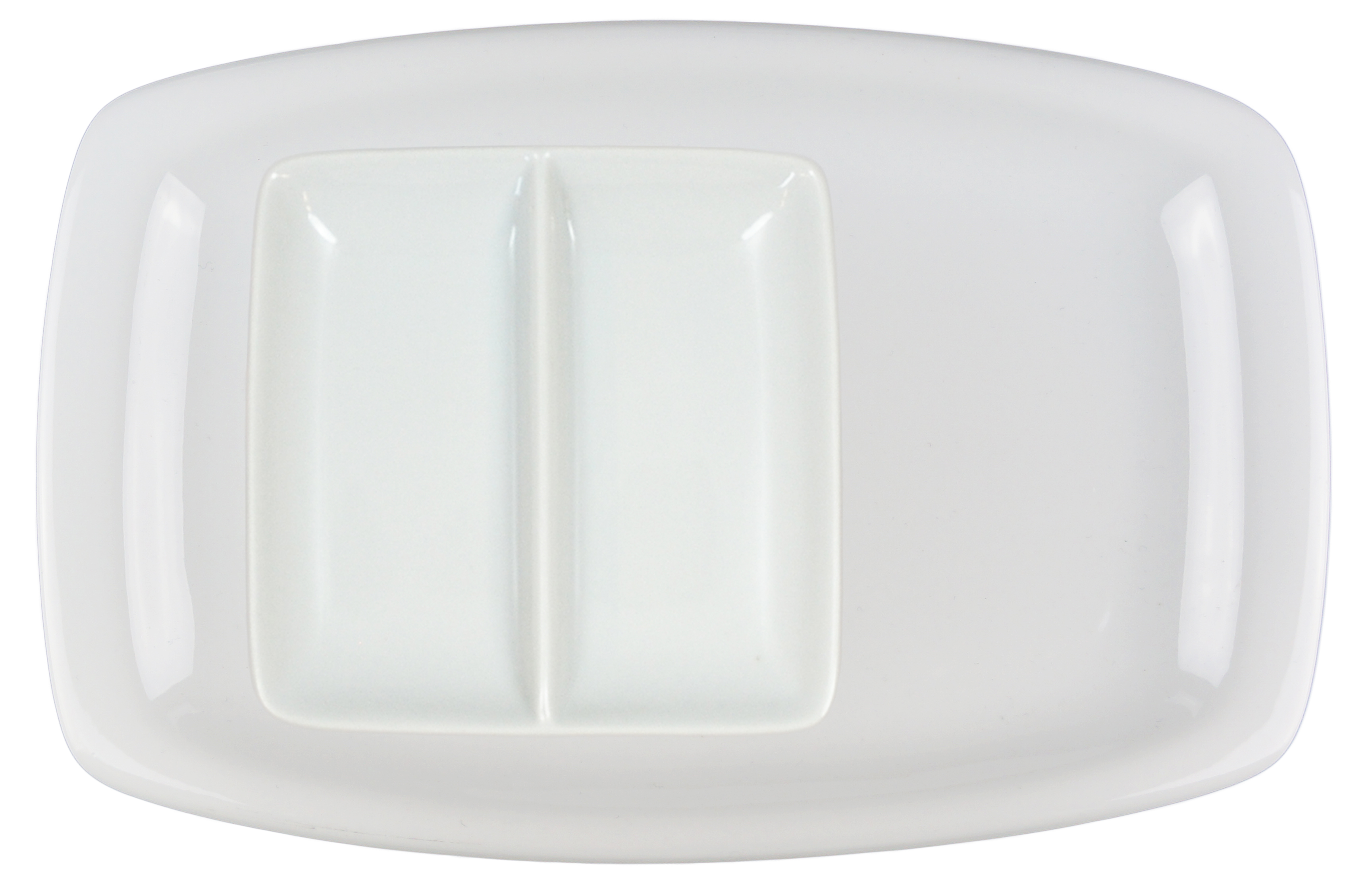 Plate Rectangular Rounded + Mini Platter 2-piece in Porcelain- 12 pieces - 2