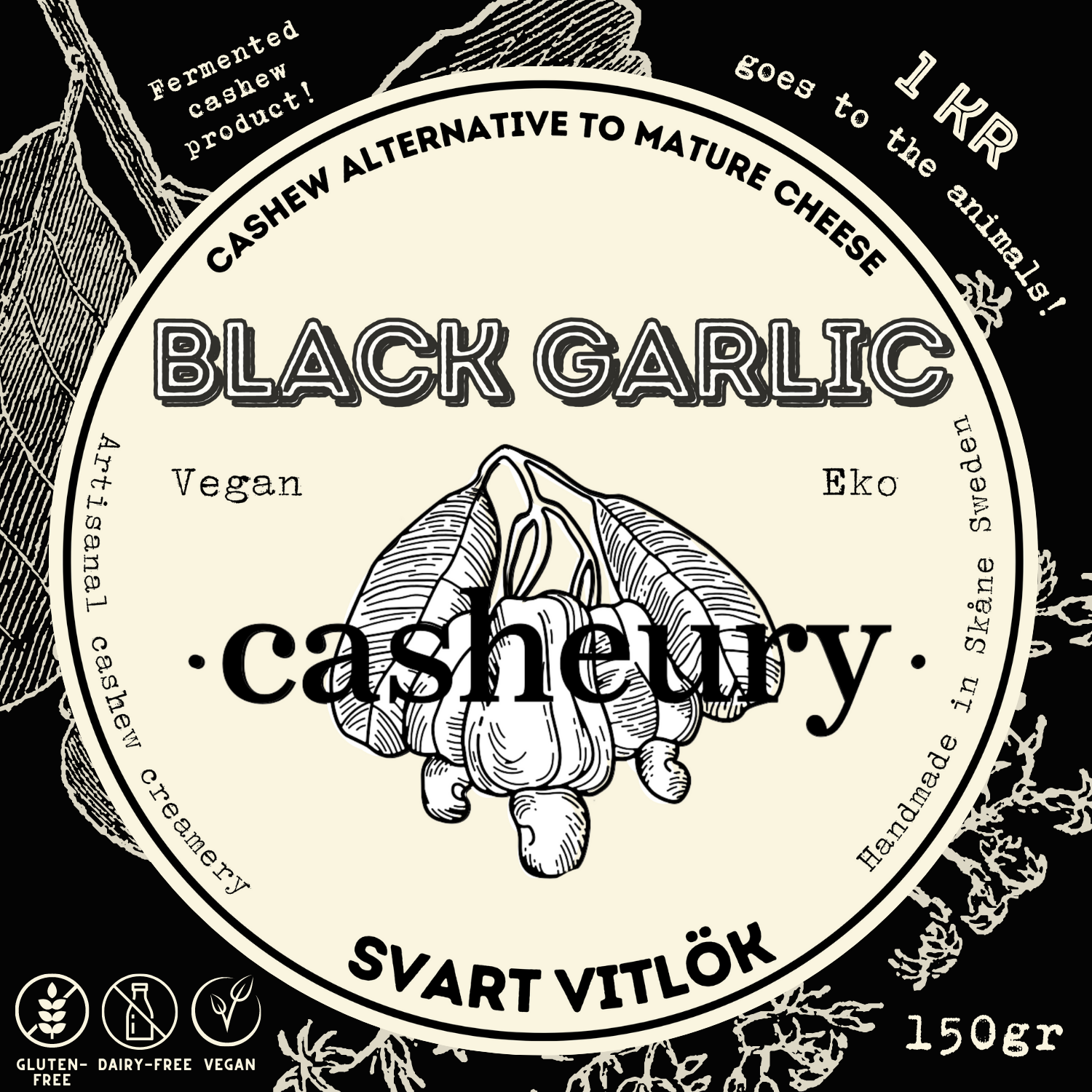 Pålägg Black Garlic 150g Casheury Eko