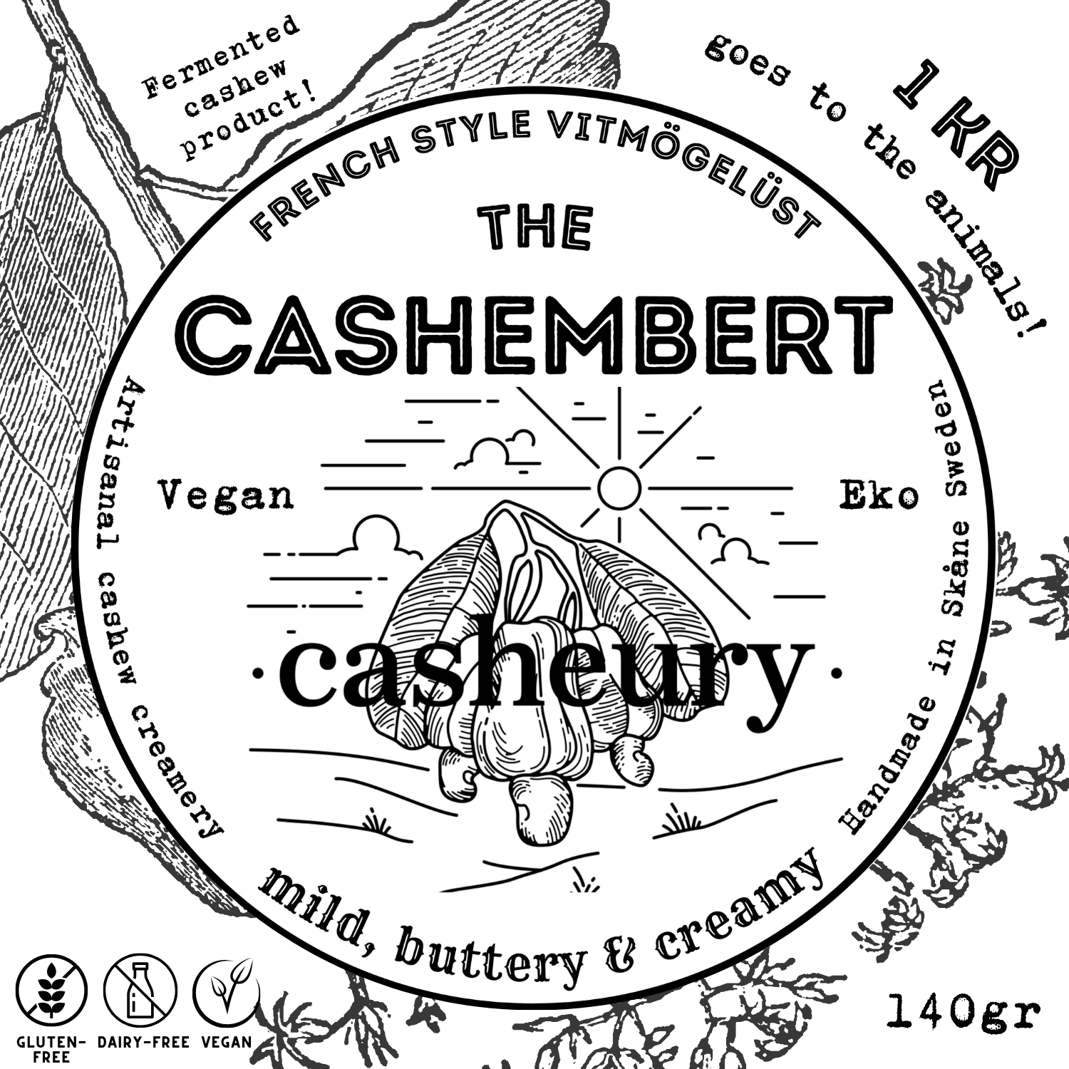 Pålägg Cashembert 140g Casheury Eko