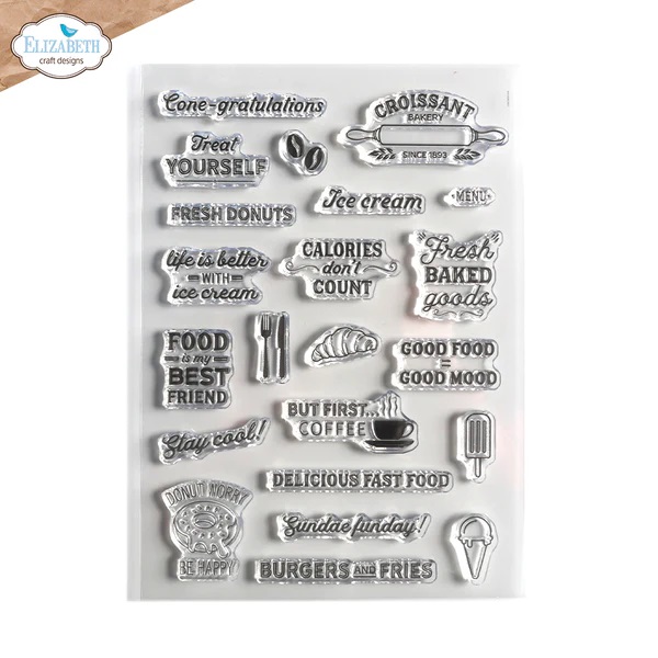 Elizabeth -  Good Food Good Mood - Clear Stamps