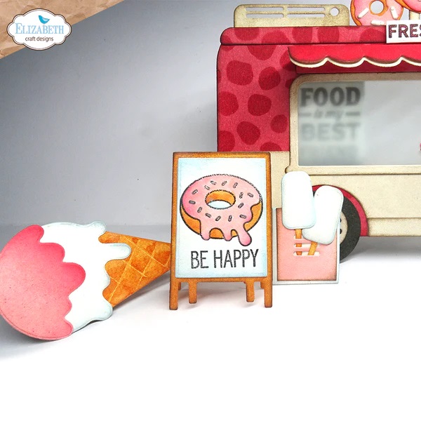 Elizabeth -  Good Food Good Mood - Clear Stamps - 3