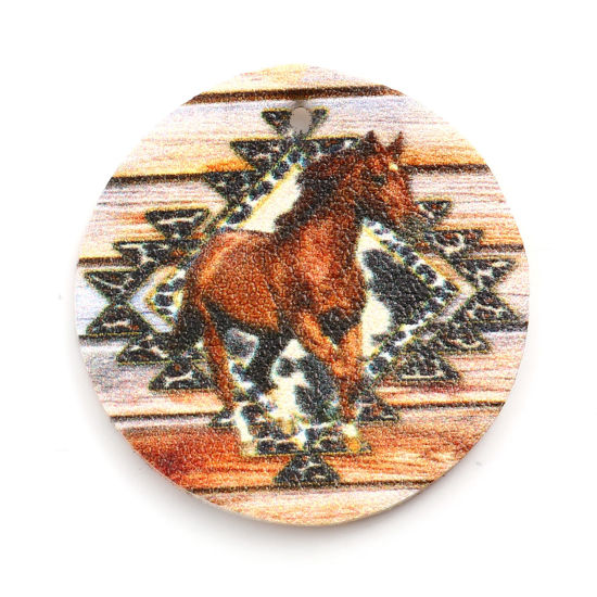 Charm,  PU Leather, round Horse
