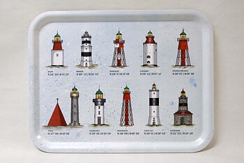 Tray Lighthouses Around the Country 43x33 cm