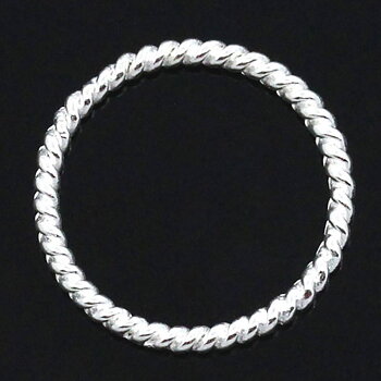  connector lt silver pattern ring solid 18mm