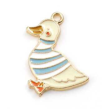 Charm Enameld duck bird