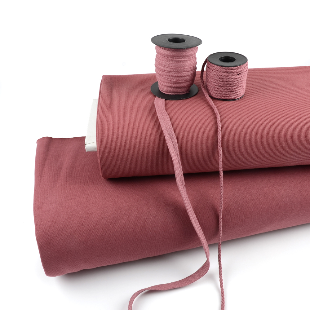 RIBBED CUFF/JERSEY - ROSEWOOD - 2