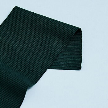 RIBBED CUFF/JERSEY - BOTTLE GREEN