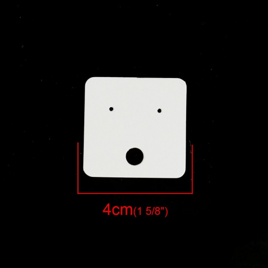 Displaycards White, Earings, White - 2