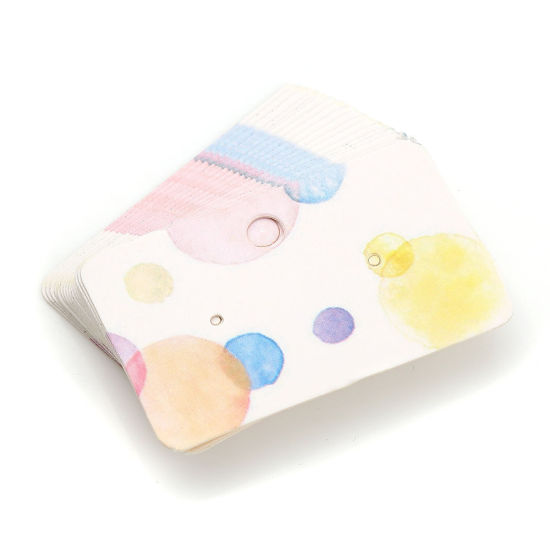 Display kort till öronhängen, Vita m Dots