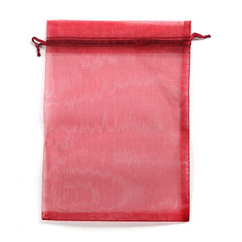 Organza bag 16x11cm,  winered