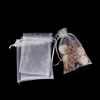 Organza bag 15x10cm,  White