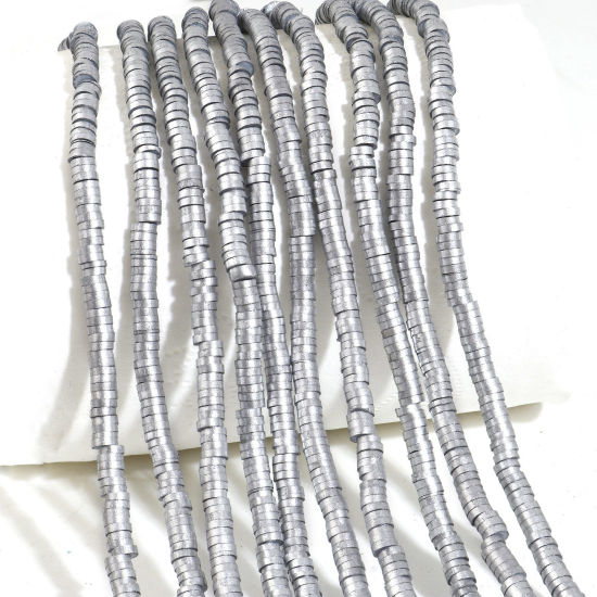 Heishi pärlor, Silver 4mm