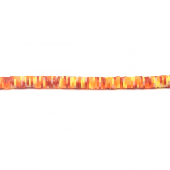 Heishi beads, orange mix 6mm