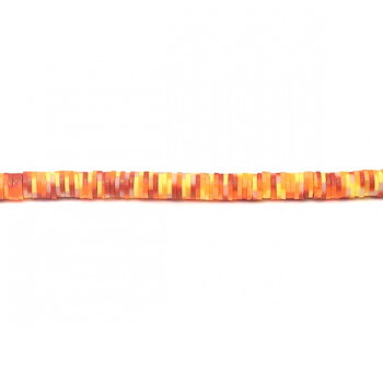 Heishi beads, orange mix 6mm