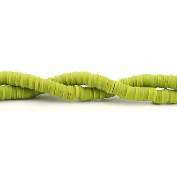 Heishi beads, lt green 6mm