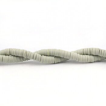 Heishi beads, Grey 6mm