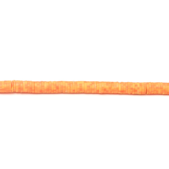 Heishi beads, orange  4mm