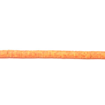 Heishi beads, orange  4mm