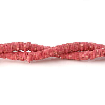 Heishi beads, old pink 6mm
