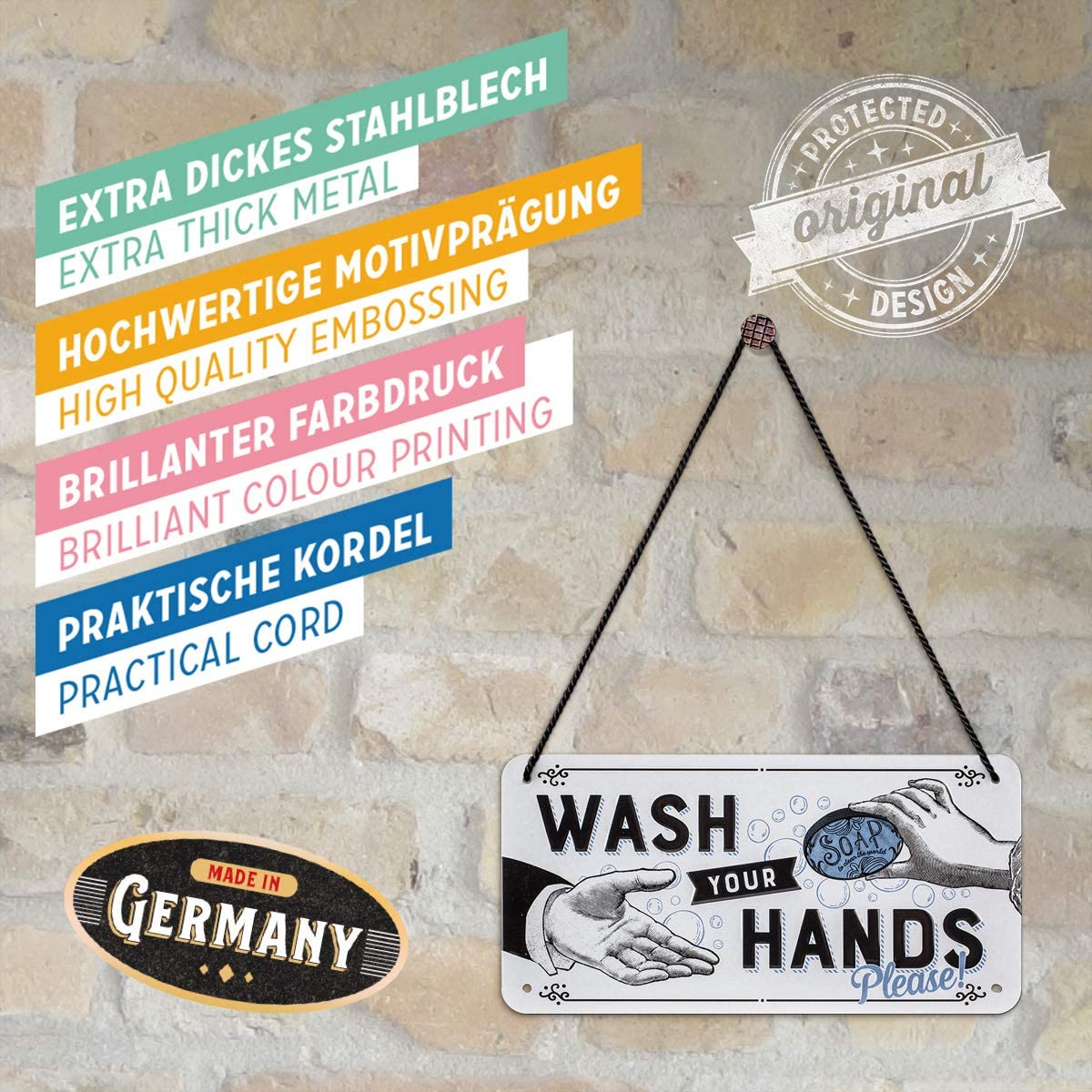 Skylt - Wash your hands - 4