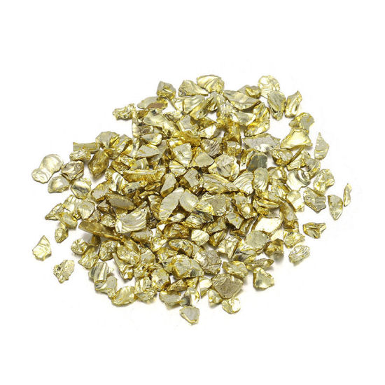 Glasstenar, 1-3mm, Metallic Ljus guld