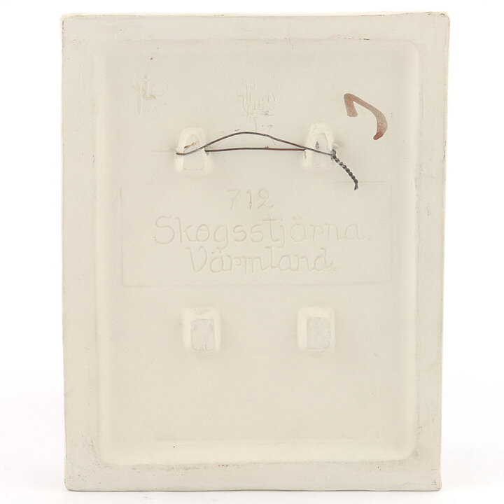 Aimo Nietosvuori (Landskapsblommor 1980s) Rectangular Wall Plaque with Arctic Starflower Motif 18 cm