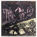 Börje Skohg (1977) Unique Wall Plaque with Horse Riders Motif 23 cm