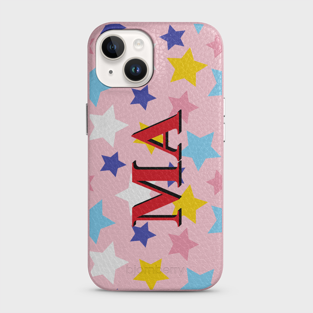 iPhone 14 Personalized Leather Case - Stars - 5
