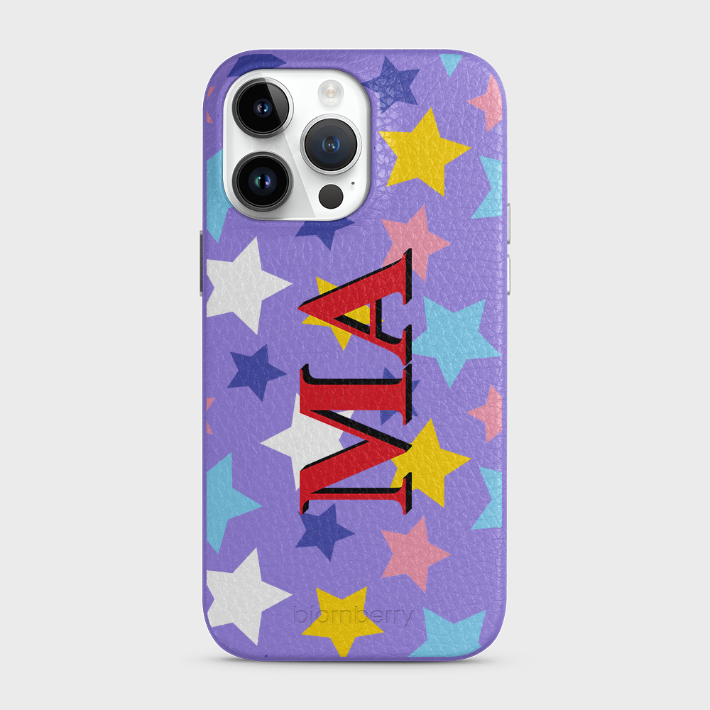 iPhone 14 Pro Max Personalized Leather Case - Stars - 3