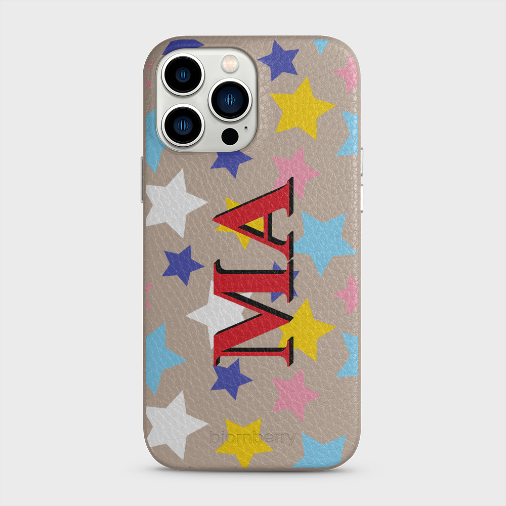 iPhone 13 Pro Max Personalized Leather Case - Stars - 11