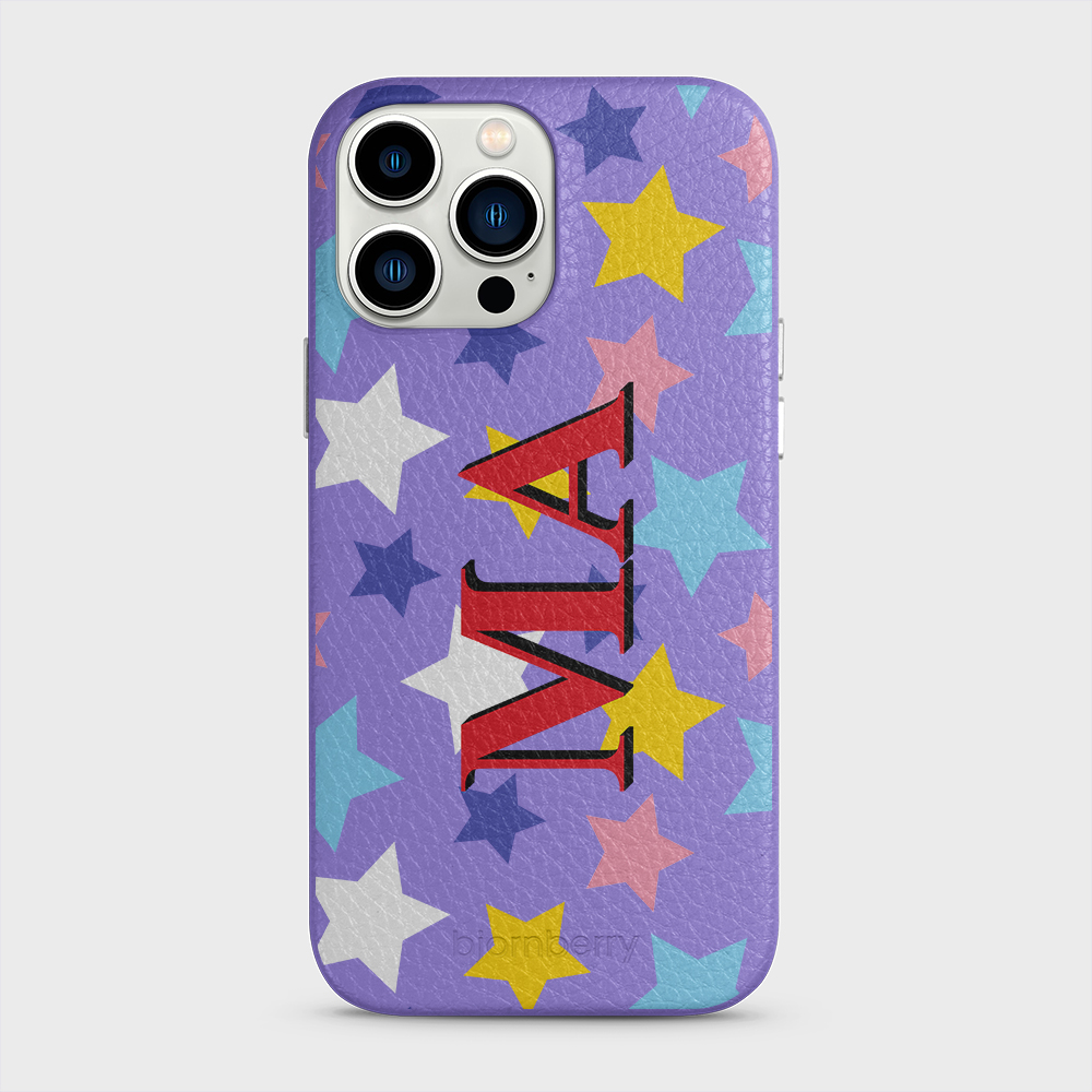 iPhone 13 Pro Max Personalized Leather Case - Stars - 3