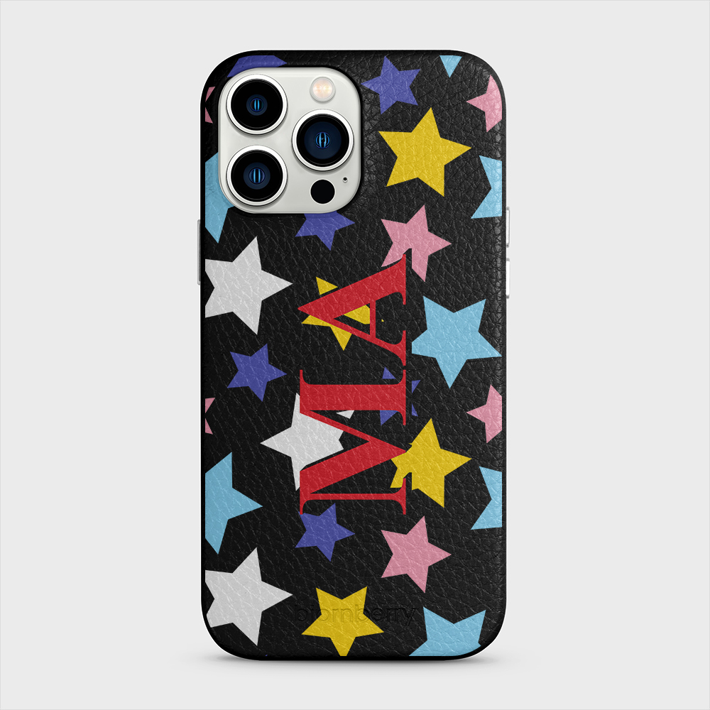 iPhone 13 Pro Max Personalized Leather Case - Stars - 9