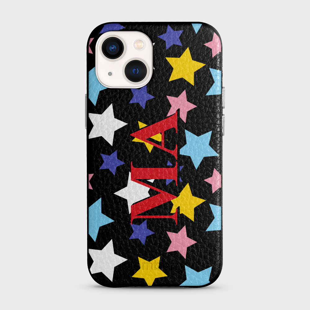 iPhone 13 Mini Personalized Leather Case - Stars - 5