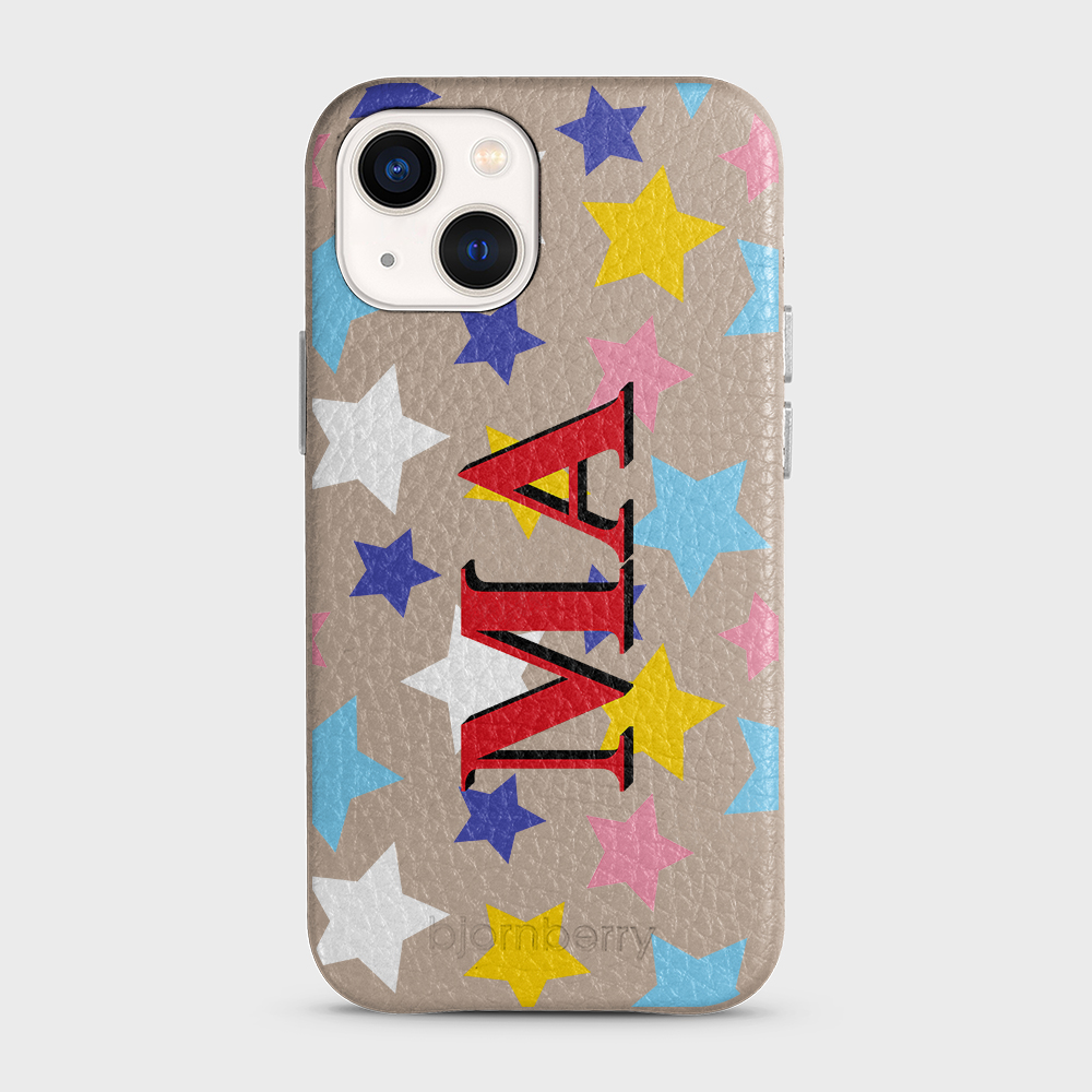 iPhone 13 Mini Personalized Leather Case - Stars - 7