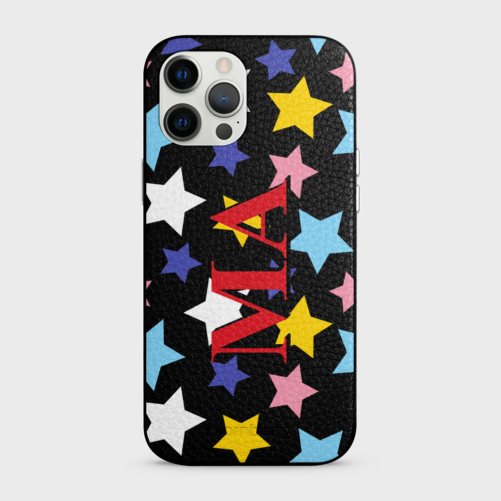 iPhone 12 Pro Max Personalized Leather Case - Stars - 11