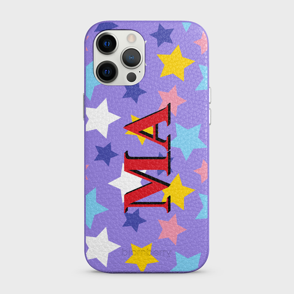 iPhone 12 Pro Max Personalized Leather Case - Stars - 7