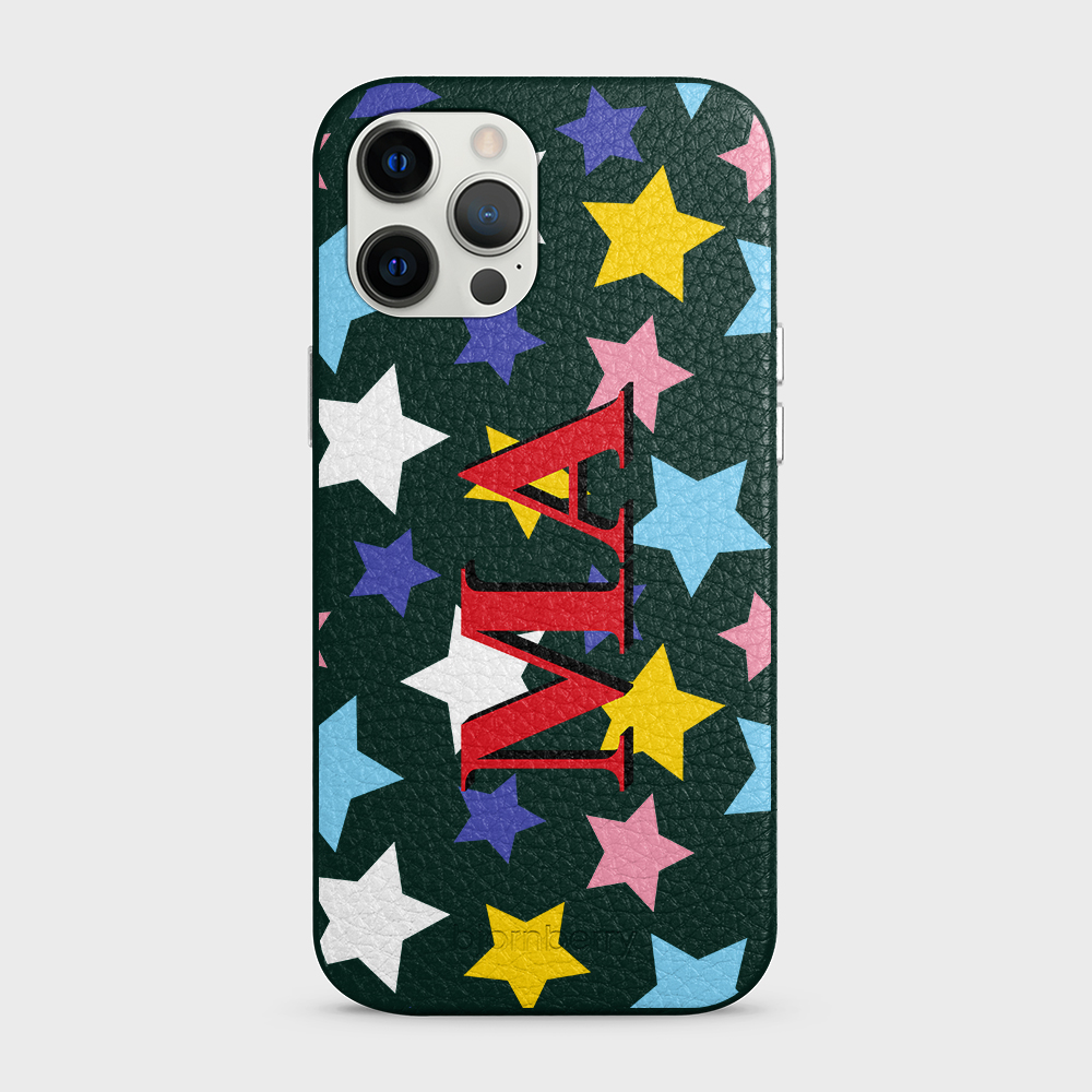 iPhone 12 Pro Max Personalized Leather Case - Stars - 5